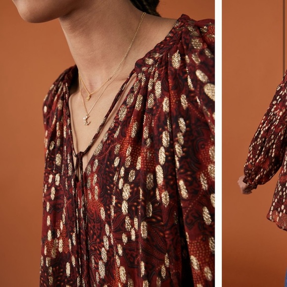 Anthropologie NWT Jane Peasant Blouse Size MP. - Picture 2 of 8